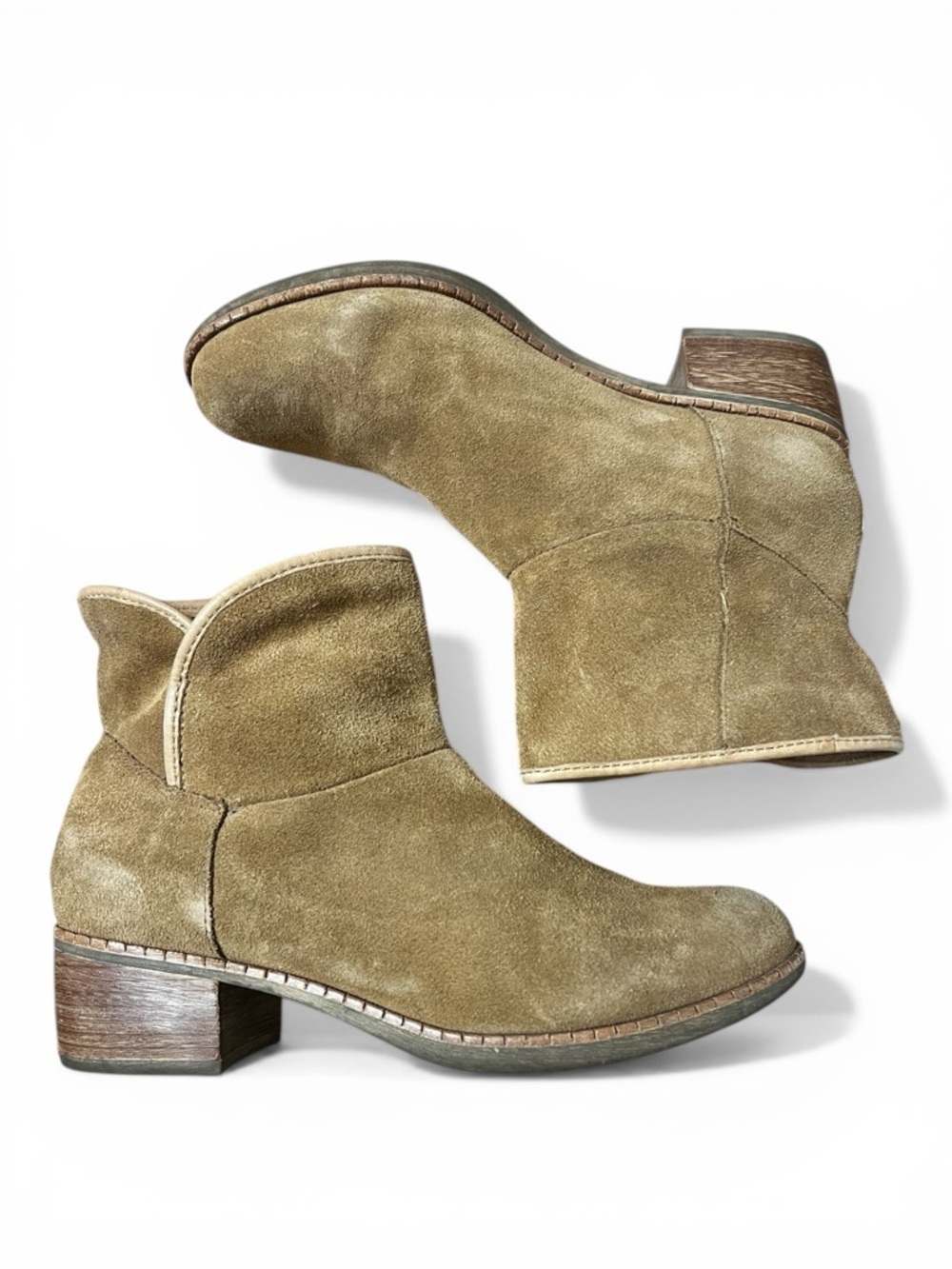 Ugg Suede Shearling Chestnut Ankle Boots 7 Comfort Minimalist Western Boho Chic